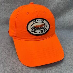 Red Fox Run Bainbridge Georgia Mens Orange Unbranded Hunting Patch Hat OSFM